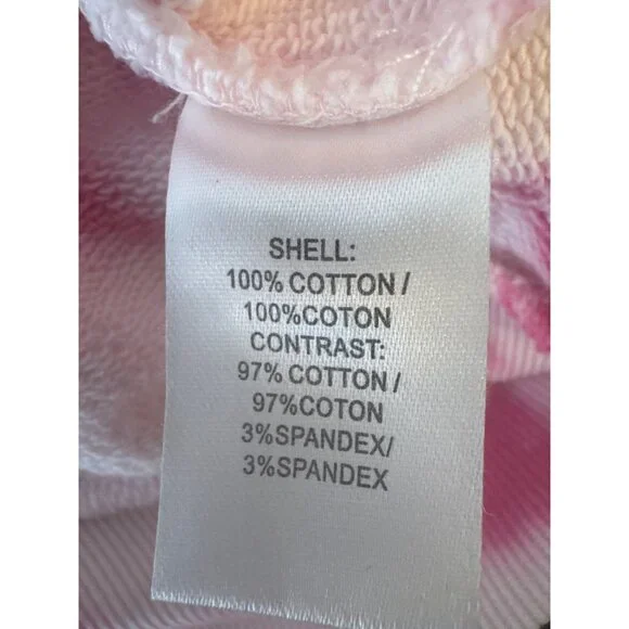 Pam & Gela Medium Tie-Dye Pink & White Cropped Sweatshirt - Picture 8 of 16